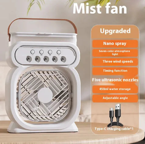 Portable 3-in-1 Air Cooler Fan – Mini AC for Room, Office & Car | Fast Cooling + Humidifier | Ships from USA 🇺🇸 | TikTok & Amazon Hot Seller!