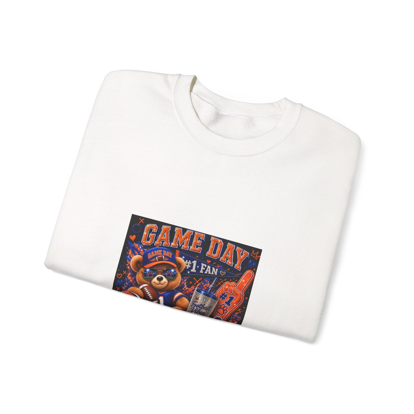 Game Day Bear Crewneck Sweatshirt — #1 Fan Sports Graphic Pullover