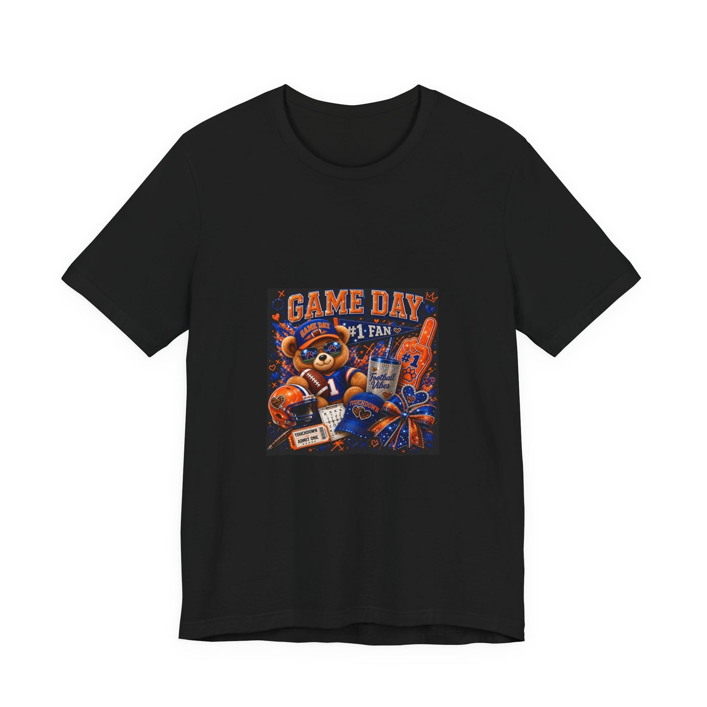 Game Day Fan Tee — 'Game Day #1 Fan' Retro Mascot Football T-Shirt