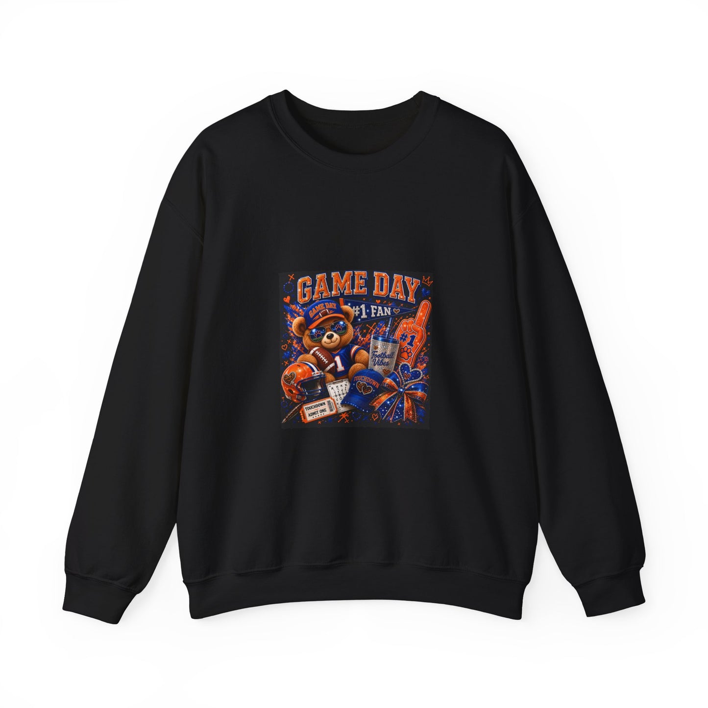 Game Day Bear Crewneck Sweatshirt — #1 Fan Sports Graphic Pullover