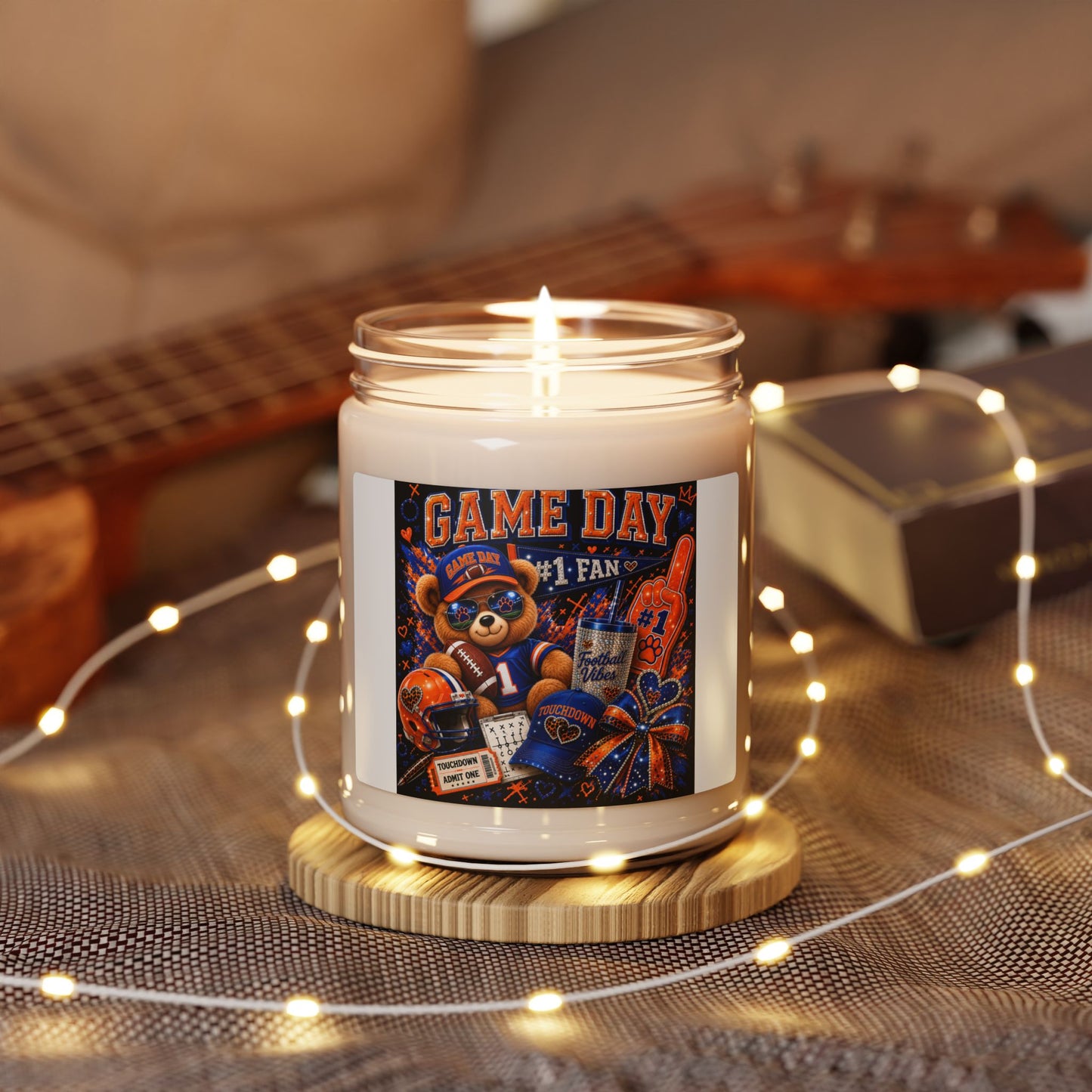 Game Day Soy Candle — #1 Fan Football Scented Candle (9oz)