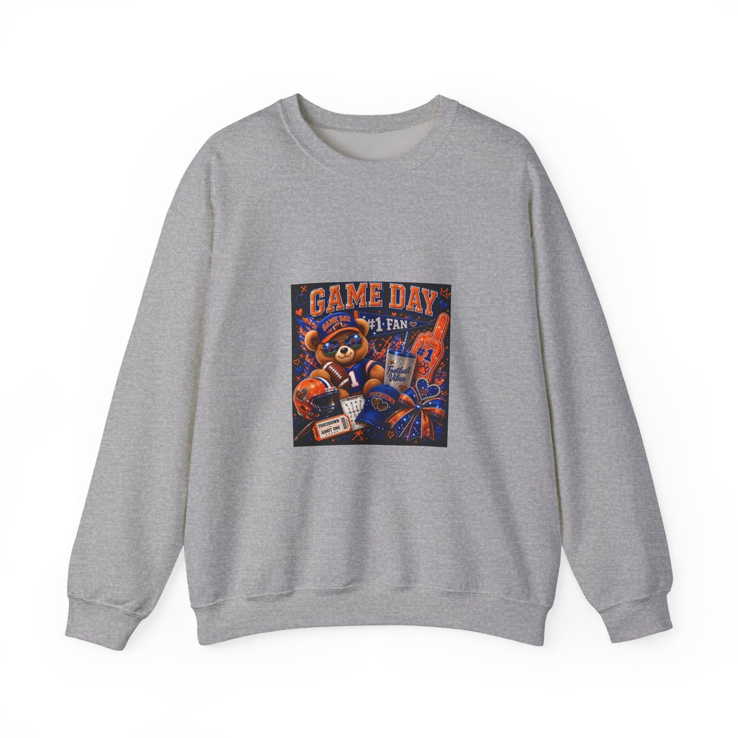 Game Day Bear Crewneck Sweatshirt — #1 Fan Sports Graphic Pullover
