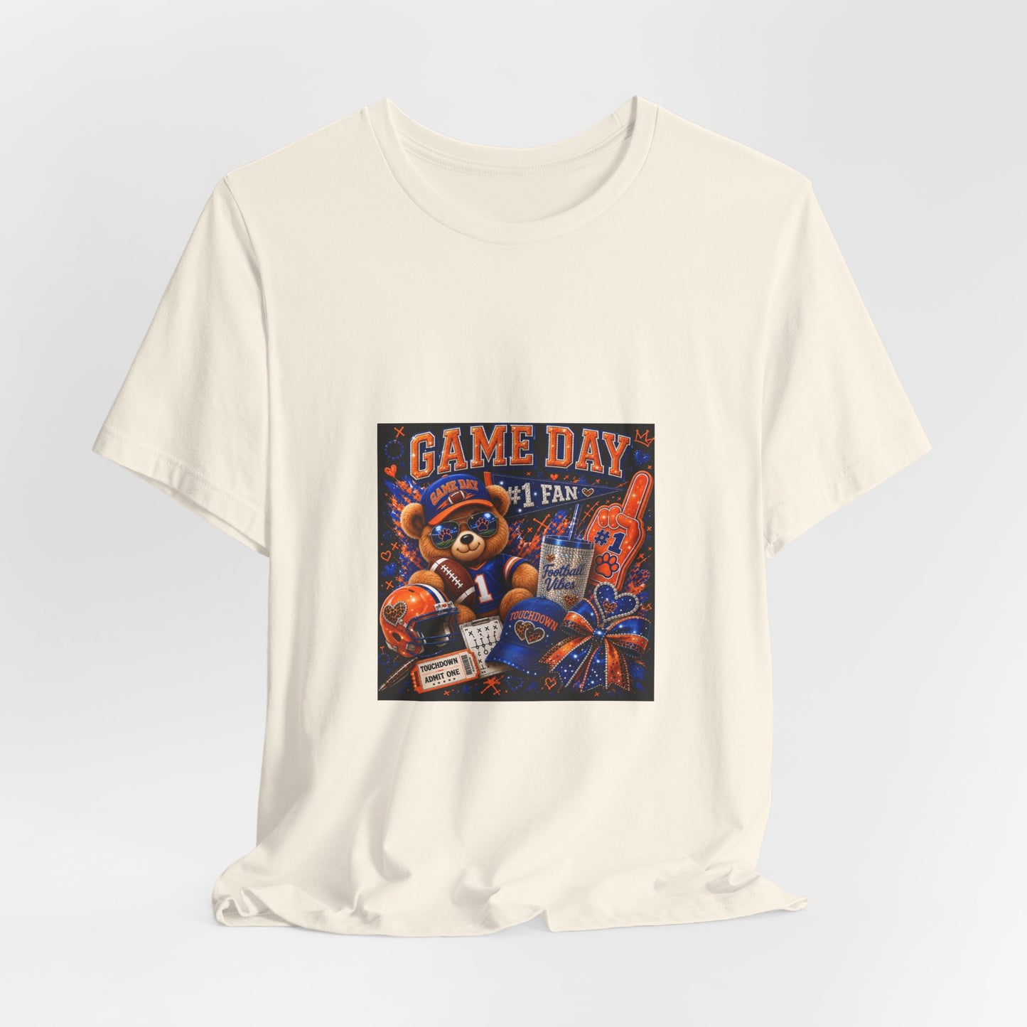 Game Day Fan Tee — 'Game Day #1 Fan' Retro Mascot Football T-Shirt
