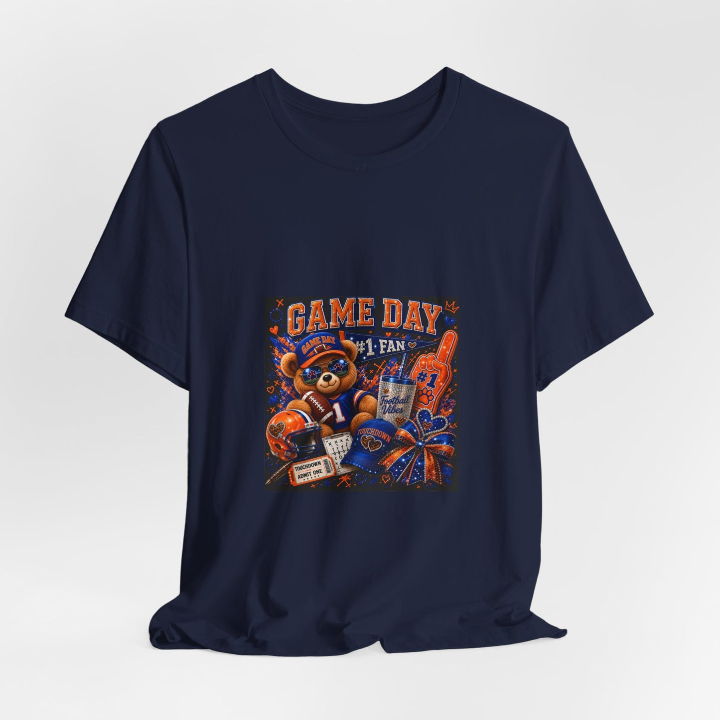 Game Day Fan Tee — 'Game Day #1 Fan' Retro Mascot Football T-Shirt