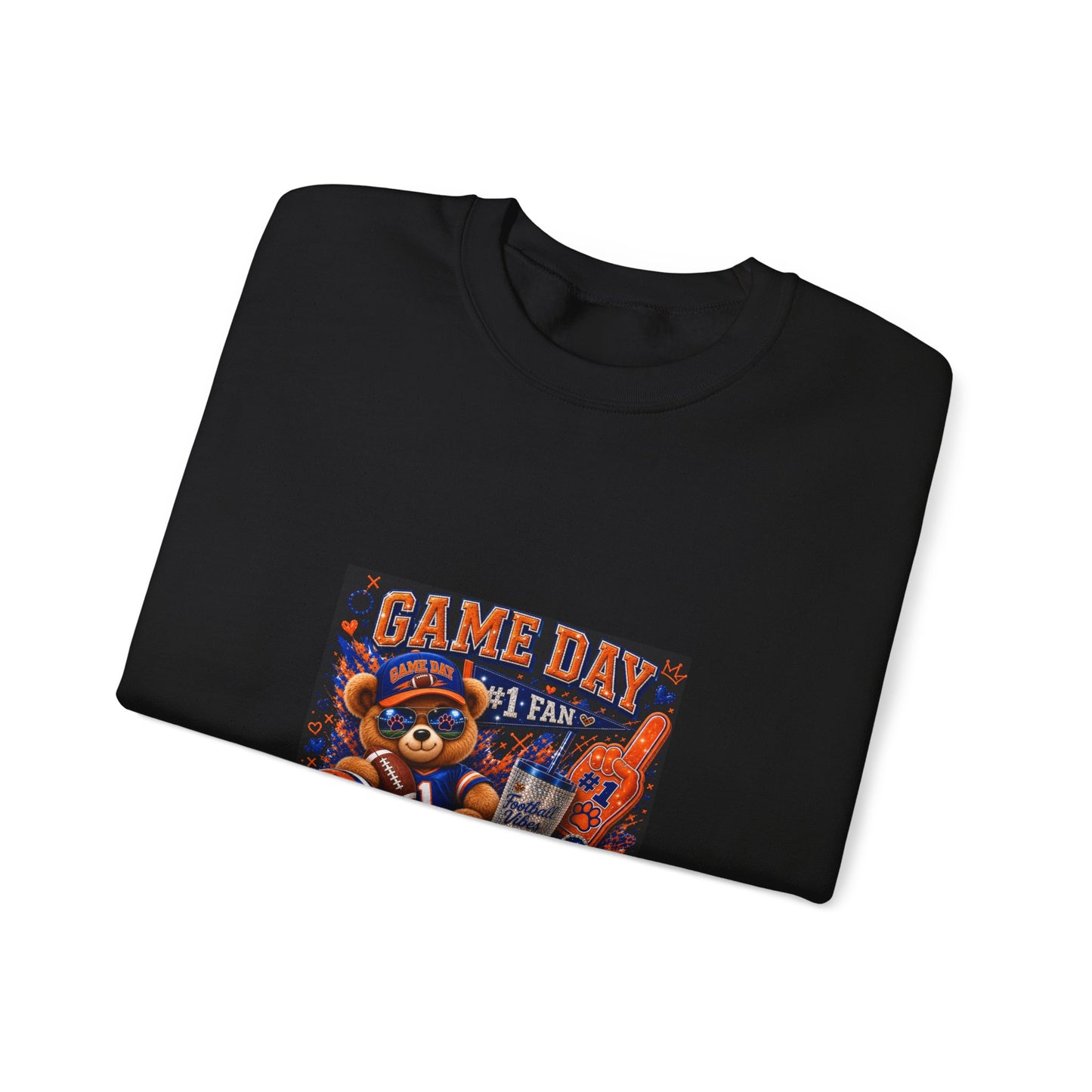 Game Day Bear Crewneck Sweatshirt — #1 Fan Sports Graphic Pullover