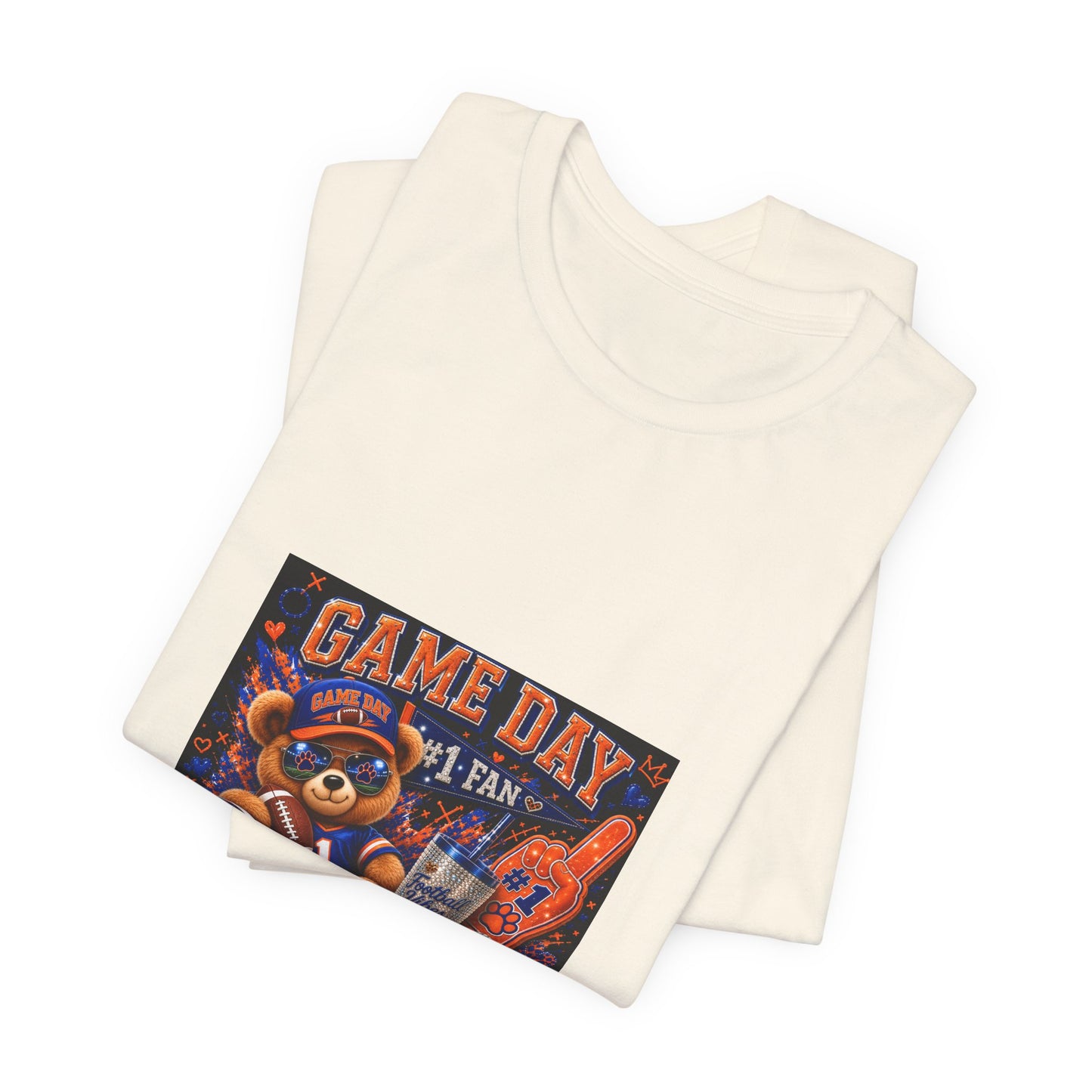Game Day Fan Tee — 'Game Day #1 Fan' Retro Mascot Football T-Shirt