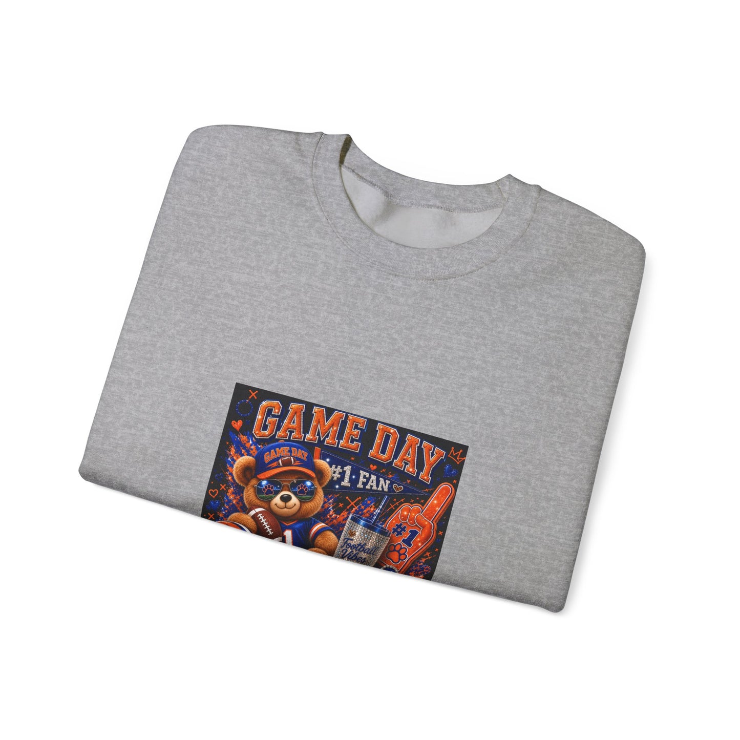 Game Day Bear Crewneck Sweatshirt — #1 Fan Sports Graphic Pullover