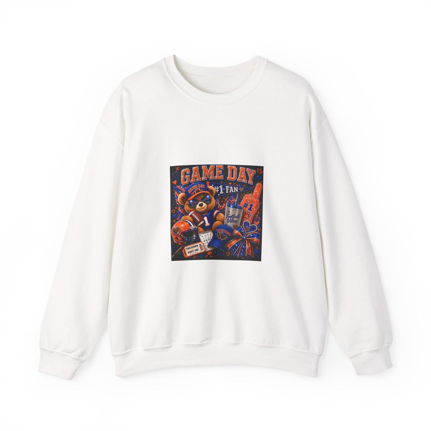 Game Day Bear Crewneck Sweatshirt — #1 Fan Sports Graphic Pullover
