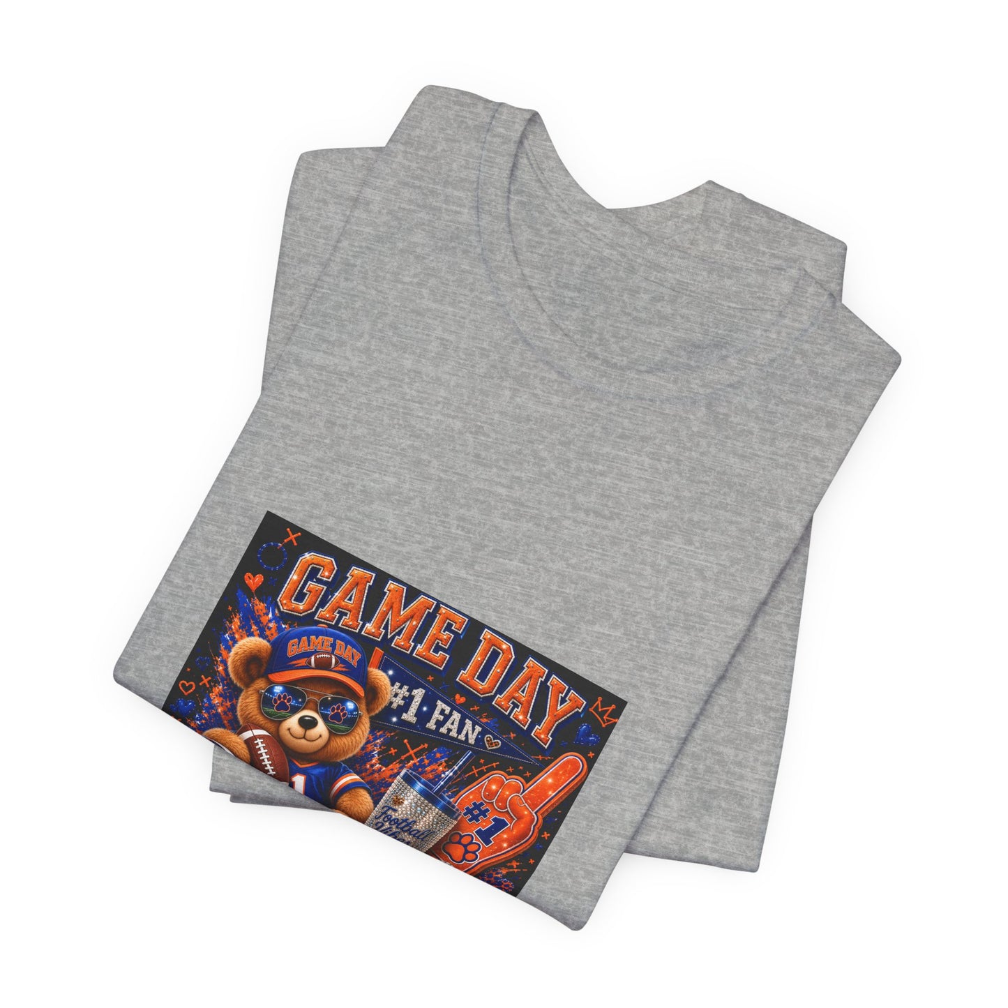 Game Day Fan Tee — 'Game Day #1 Fan' Retro Mascot Football T-Shirt