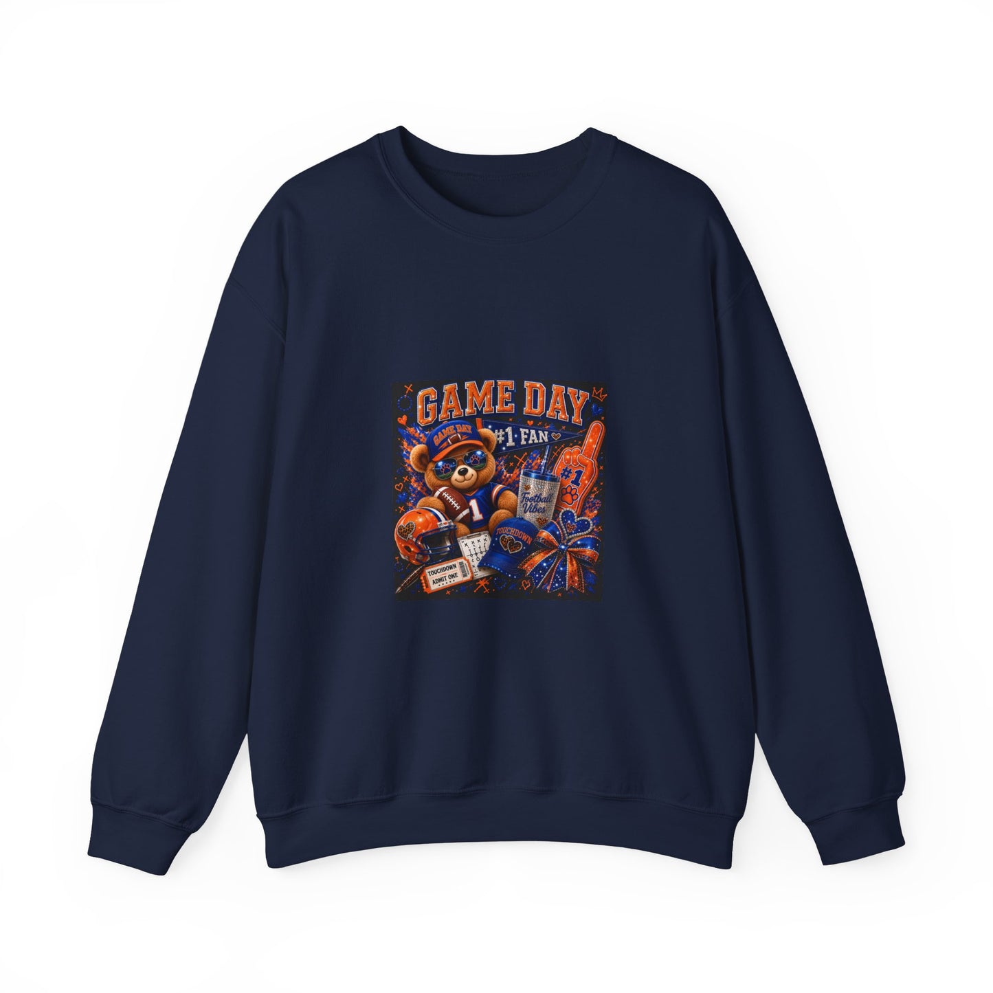 Game Day Bear Crewneck Sweatshirt — #1 Fan Sports Graphic Pullover
