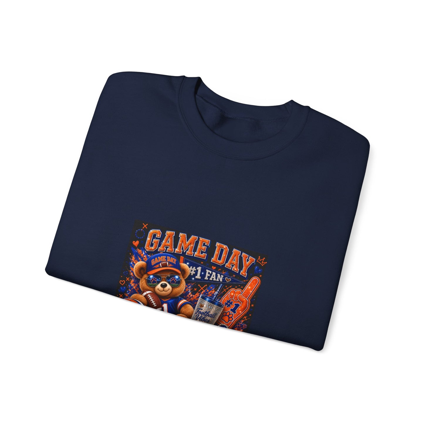 Game Day Bear Crewneck Sweatshirt — #1 Fan Sports Graphic Pullover